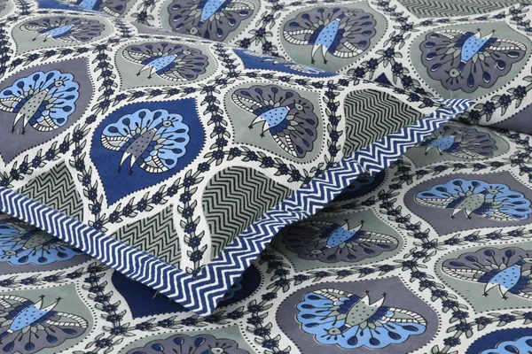 Blue_Cotton_Rajwada_Shringar_Double_Bedsheet_With_Pillow_Cover_100_X_108_Cm